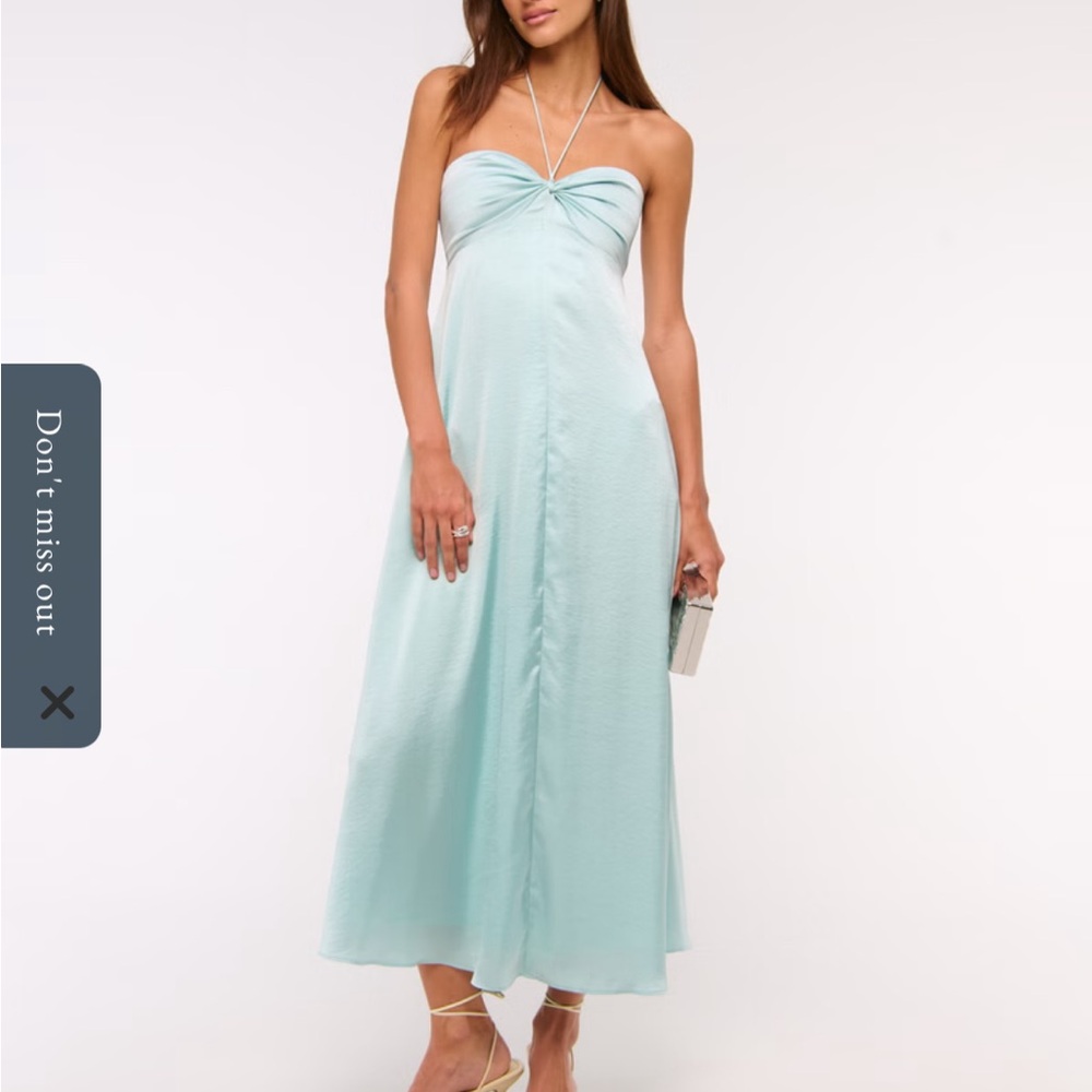 Abercrombie & Fitch Strapless Aqua Dress